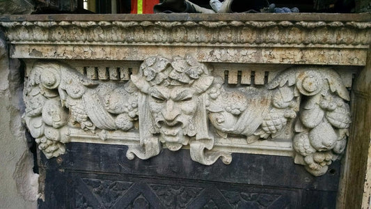 Cast Iron Bacchus Head Architectural Crown