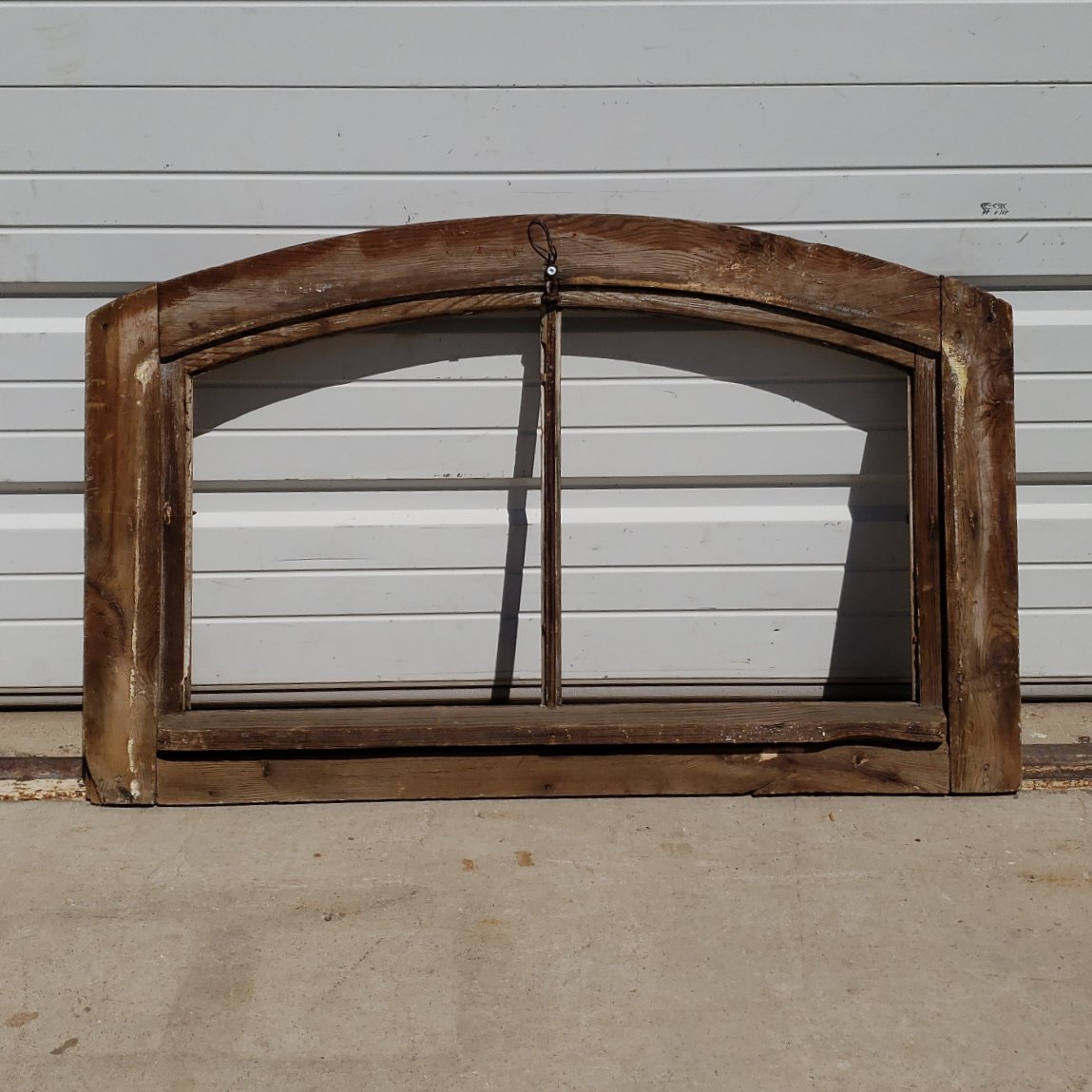 Arched 2 Pane Transom Mirrored Window Frame