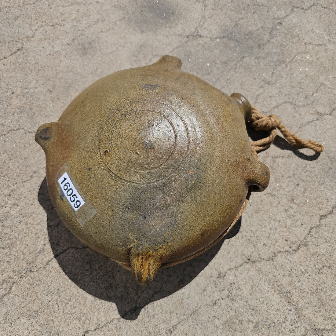 French Toad Flask Stoneware Container Decor