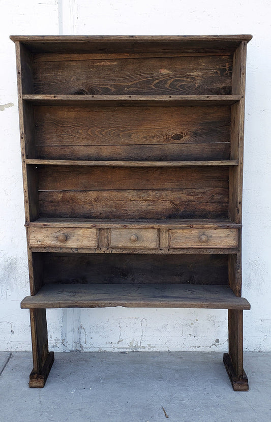 Primitive Wooden Shelf Display Cabinet