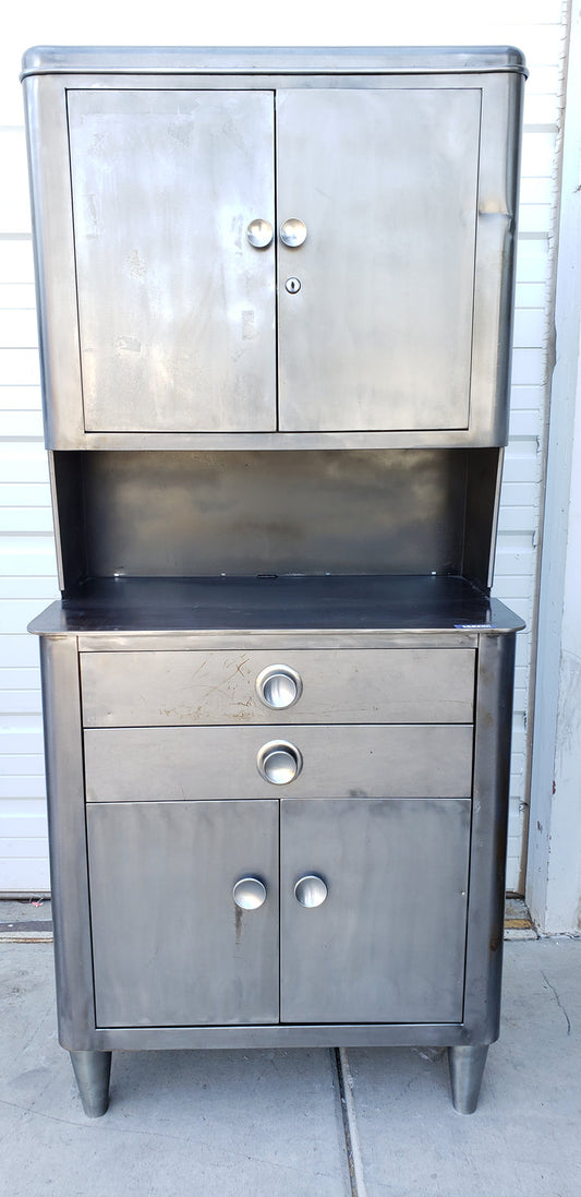 2 Drawer Stripped Medical Cabinet