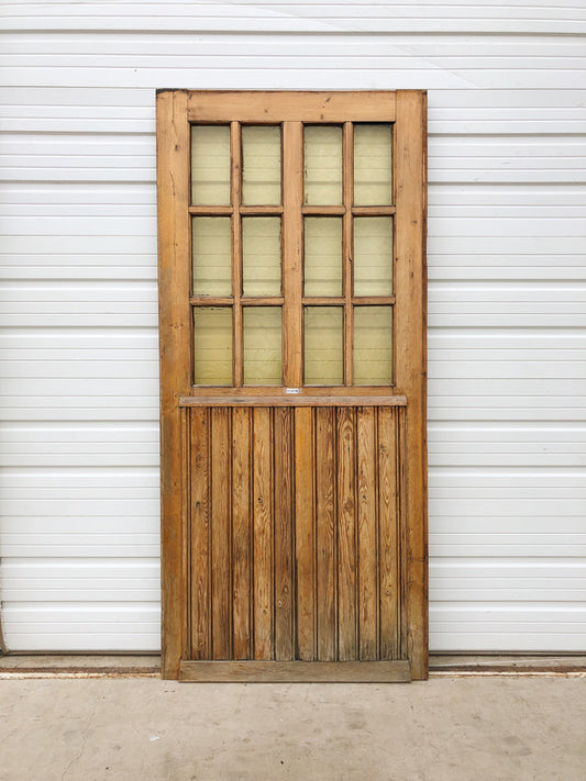 12 Lite Amber Glass Single Door
