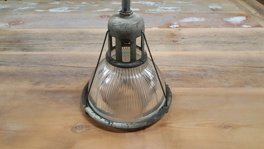 Industrial Glass Pendant Light