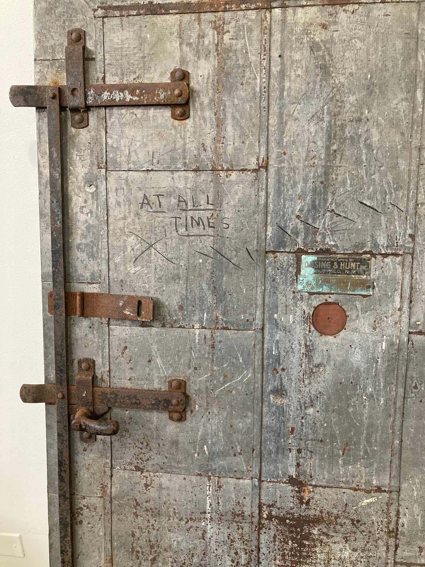 Large Steel Fire Door "Dusing & Hunt Inc."