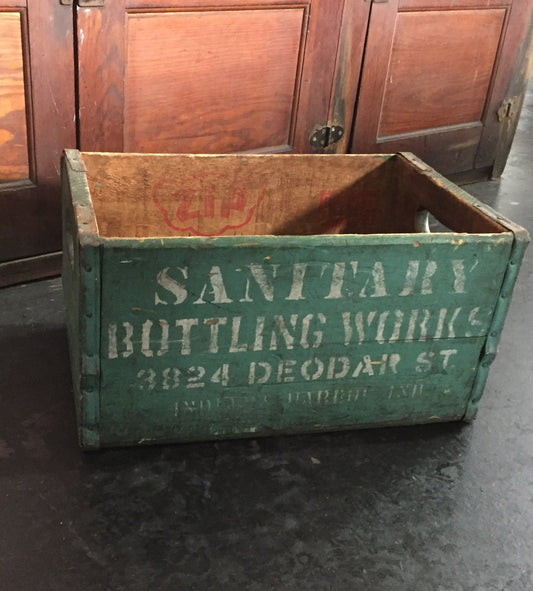 Blue Wood Crate