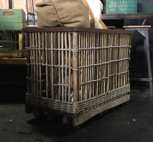Factory Basket/Trolley, "Panier Roulant" on Wheels