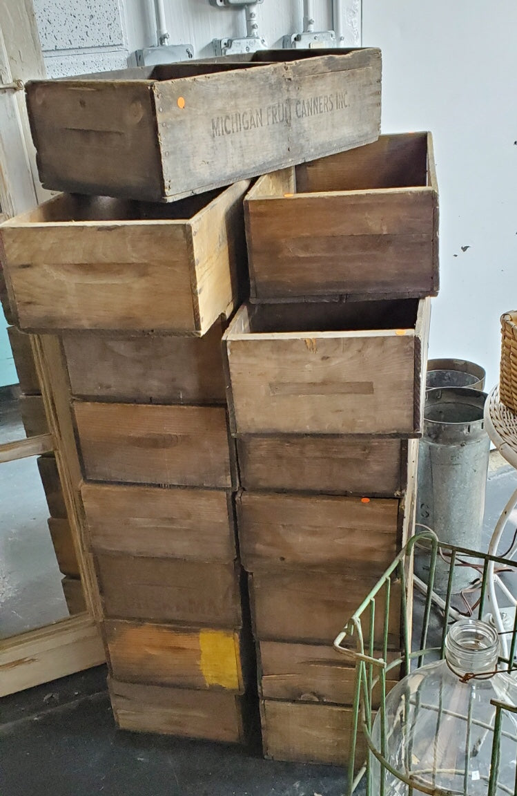 Vintage Wood Cherry Lugs (Crates) from Northwest Lower Michigan