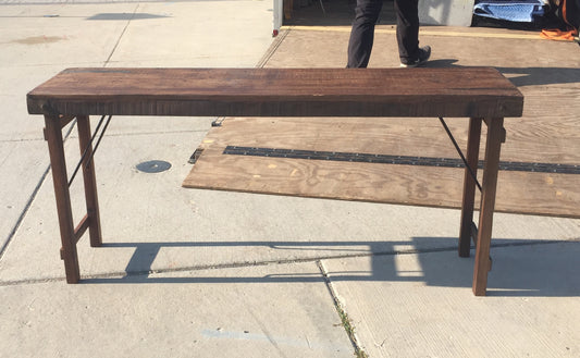 Folding Wood Table Blonde and Dark Wood