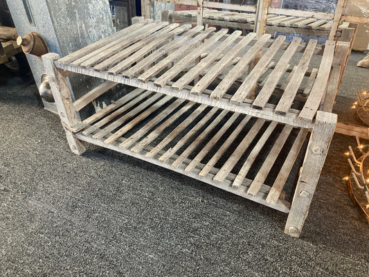 Wood Shelf Rack Coffee Table