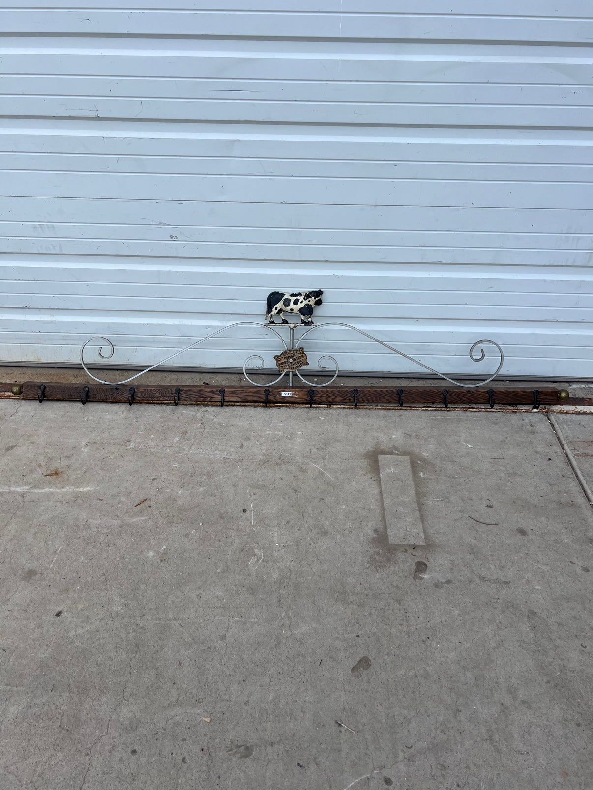 Gloekler Meat Rack with Painted Bull Finial