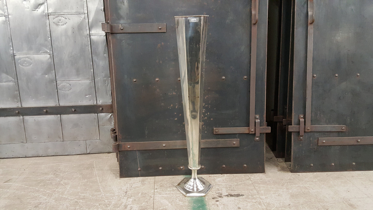 Silver Plated 48" High Vase