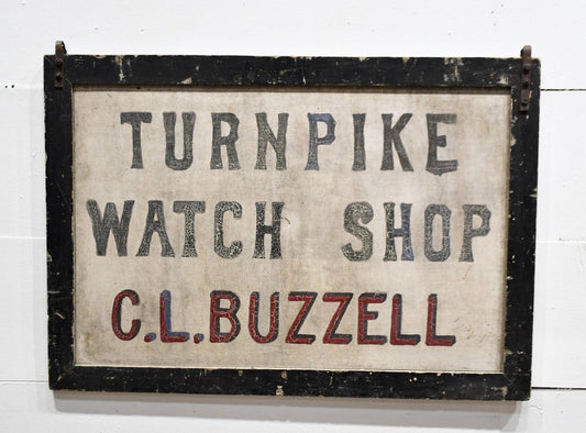 Double Sided Wooden Turnpike Watch Sign