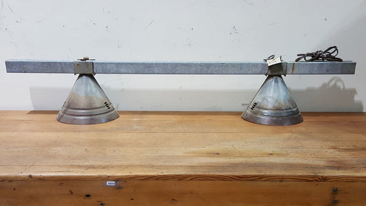 Galvanized Barn Style Double Pendant Light