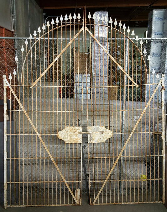 Pair of White Iron Gates