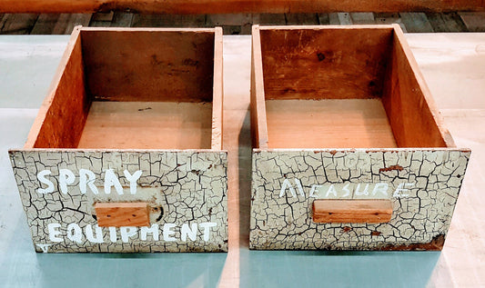 Set of 14 Wooden Drawers/Containers