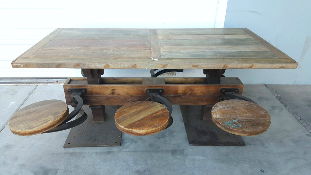 6 Swivel Seat Dining Table