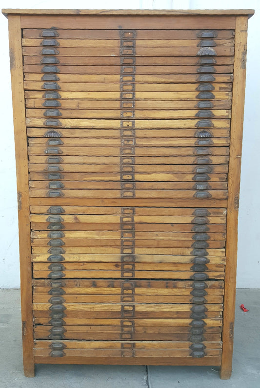 38 Drawer Antique Printer's Cabinet