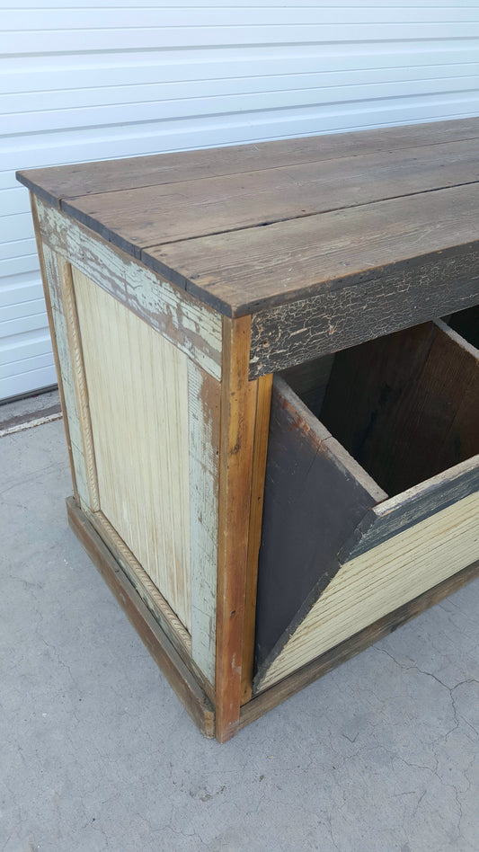 Antique Wooden Store/Grain Counter