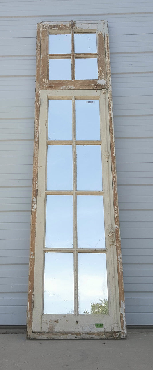 12 Pane Repurposed Rectangle Wood Mirrored Window