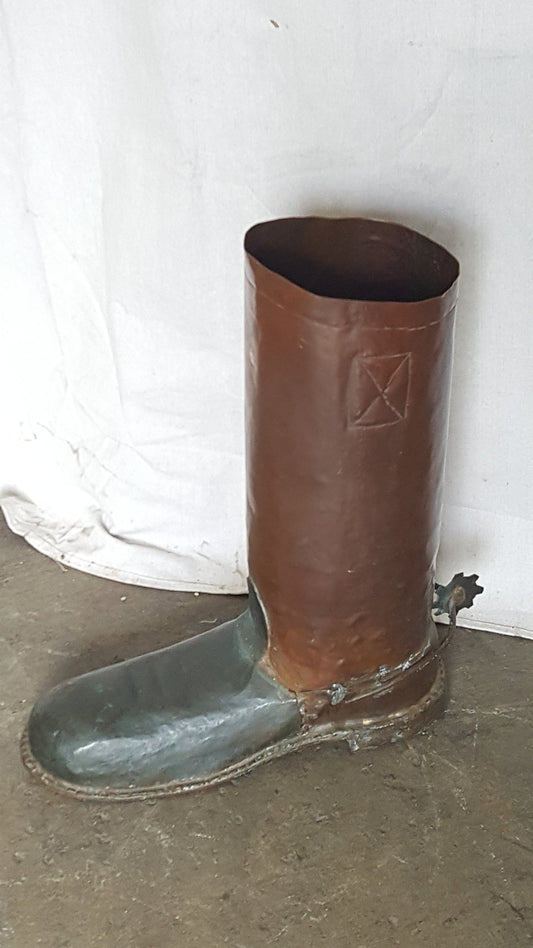 Decorative Large Copper Horse Riding Boot
