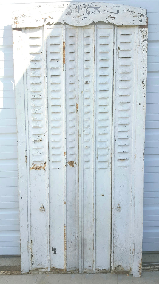 White French Metal Shutters with Header