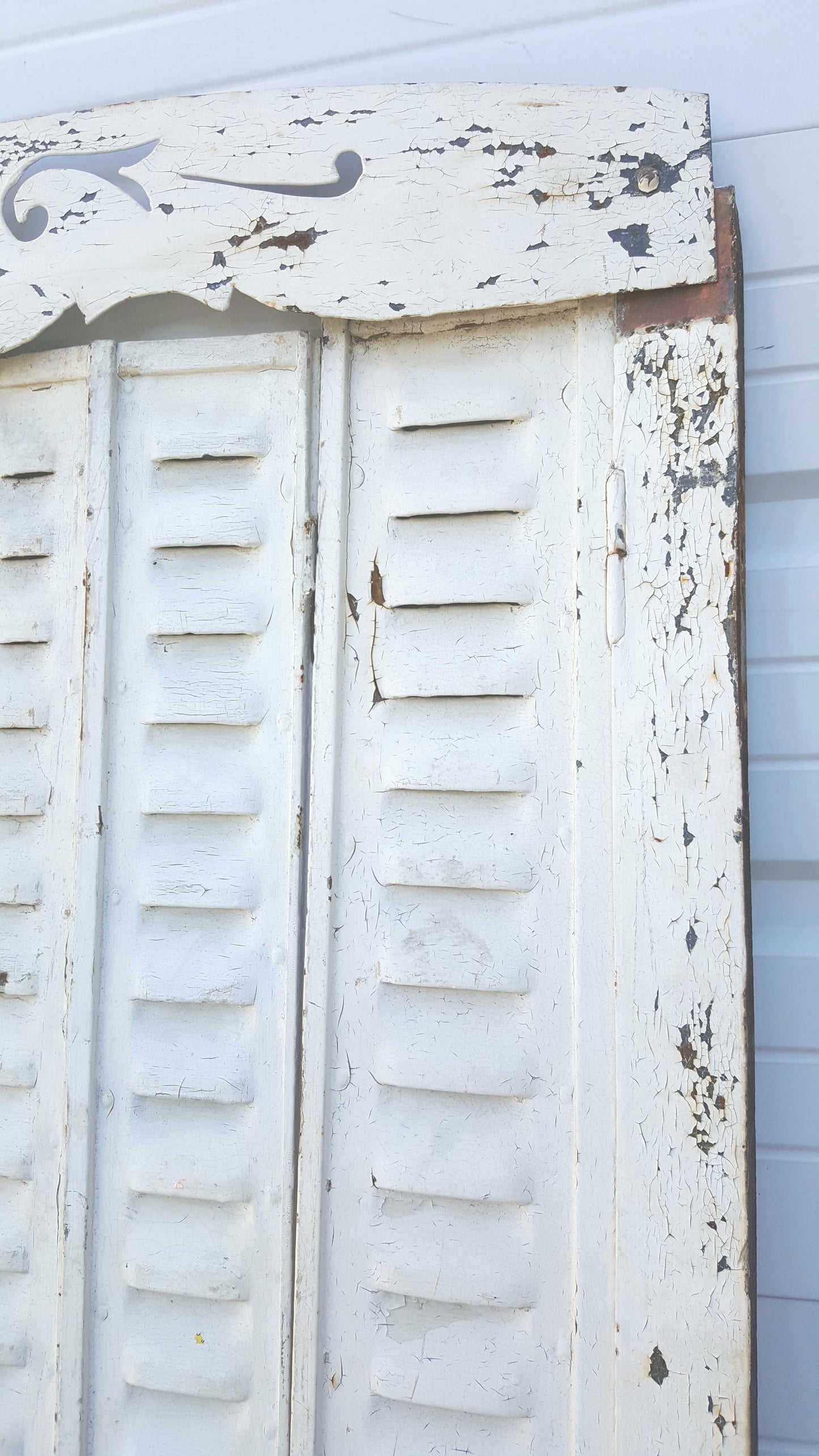 White French Metal Shutters with Header