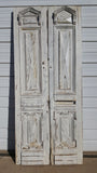 Pair of Antique 2 Paneled Painted Carved Doors