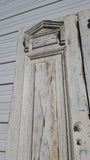 Pair of Antique 2 Paneled Painted Carved Doors