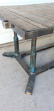 Industrial Table with Blue Legs