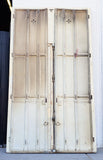 Pair of 8 Pane Mirrored French Rectangle  Windows with Arched Transom