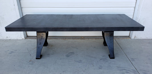 8ft Industrial Steel Dining Table