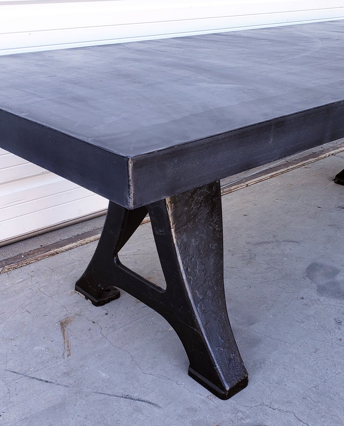 8ft Industrial Steel Dining Table