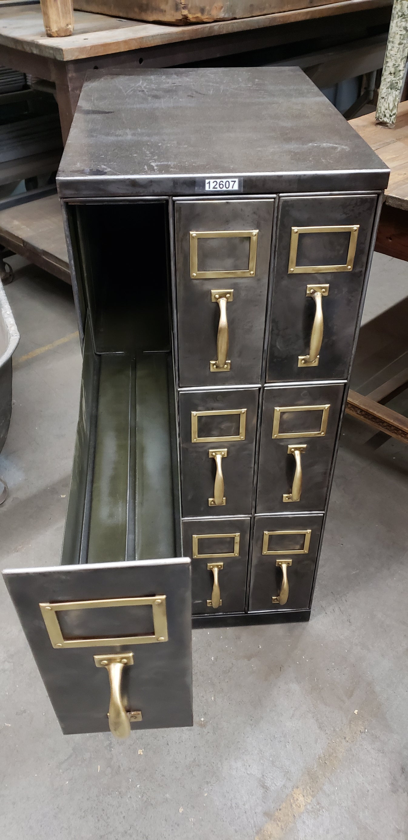 Short Stripped Bank Document Cabinet