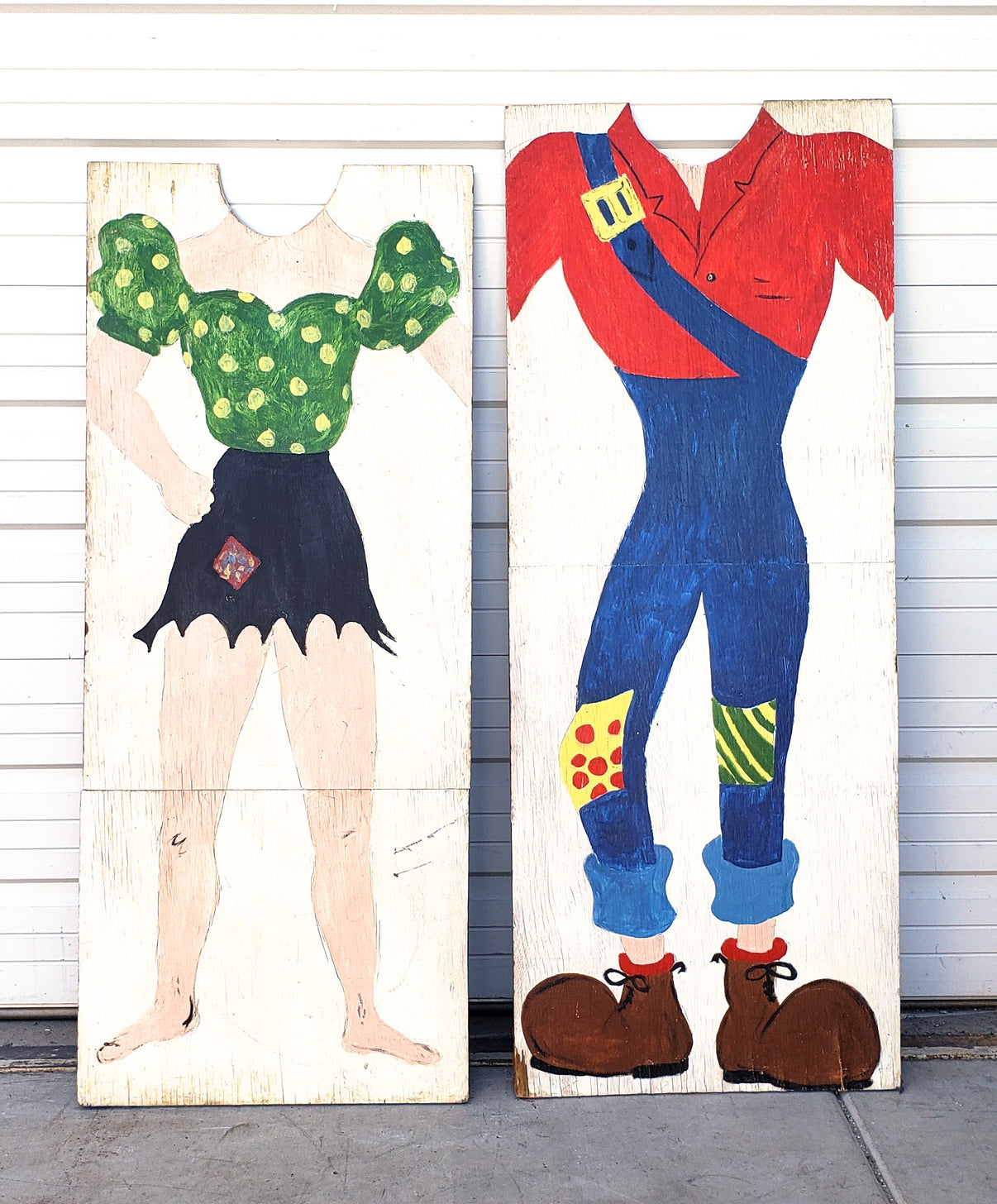 L'il Abner and Daisy Mae Wood Carnival Cutouts