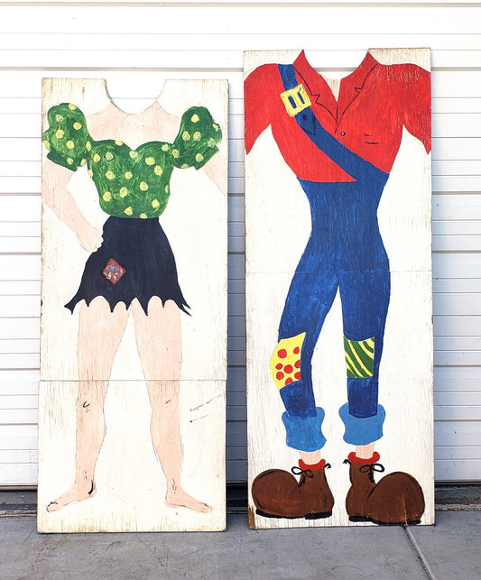 L'il Abner and Daisy Mae Wood Carnival Cutouts