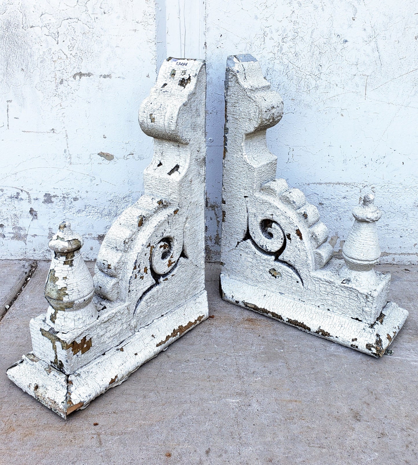 Pair of Antique Wooden Corbels