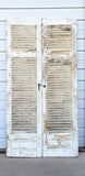 Pair of Extra Large White Painted Shutters