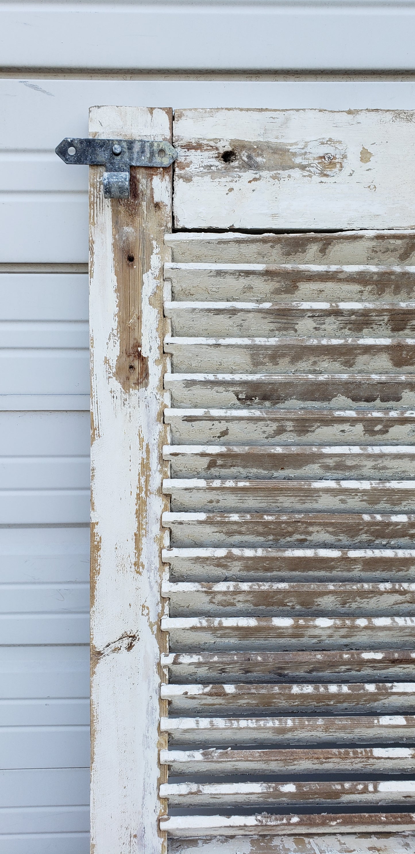 Pair of Small White Painted Shutters