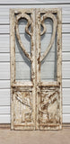 Pair of Painted Wood Multi-Lite Carved Antique Doors