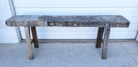 Wooden Work Table with A-Frame Legs