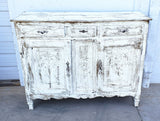 Painted Wood Antique Sideboard Cabinet