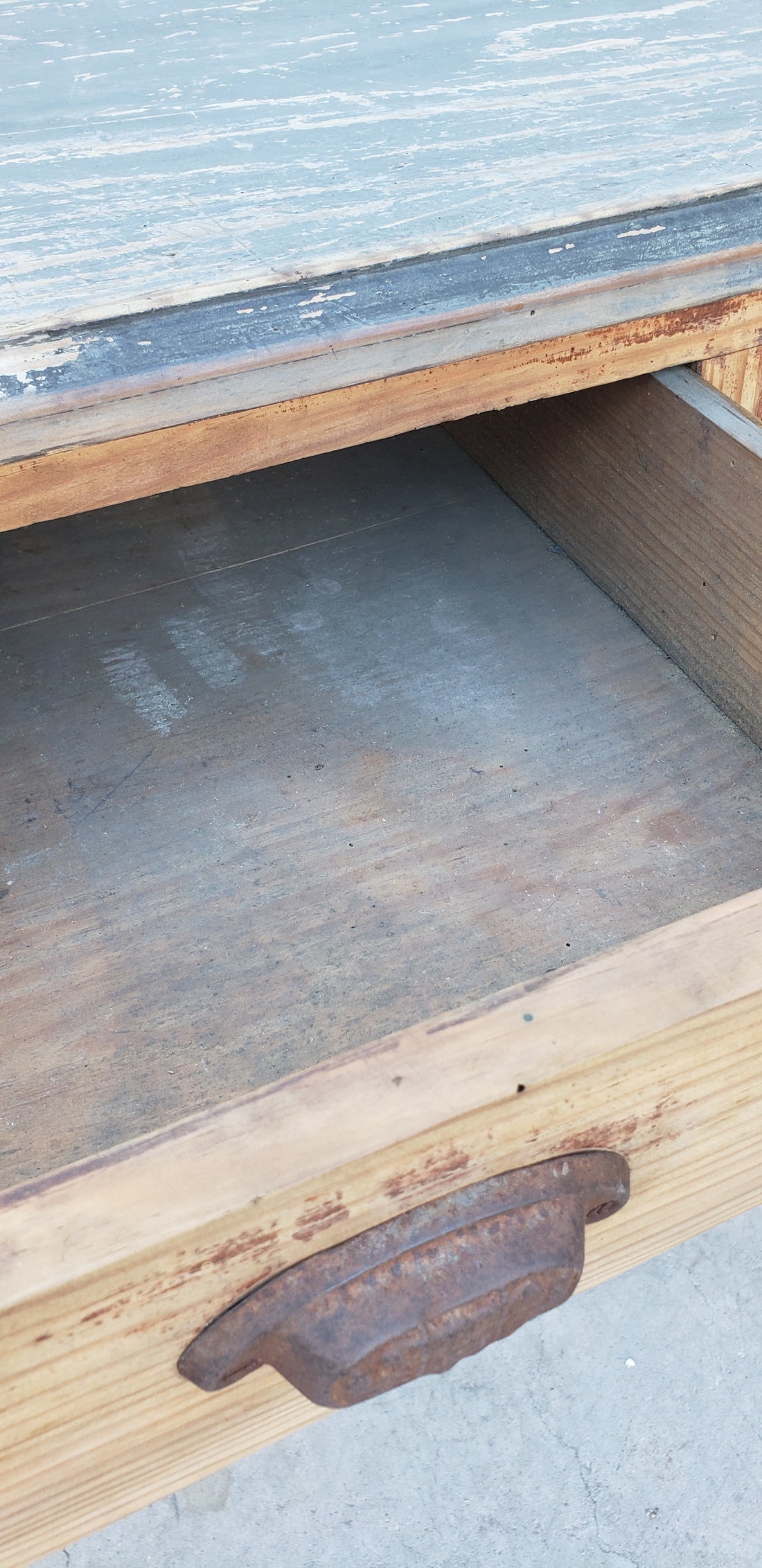 Wood Console Table with Black Top
