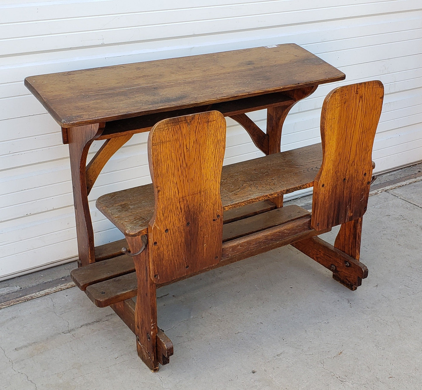 Old Oak School Desk