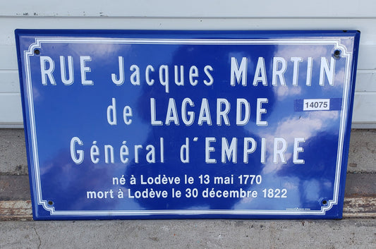 French Enamel Sign