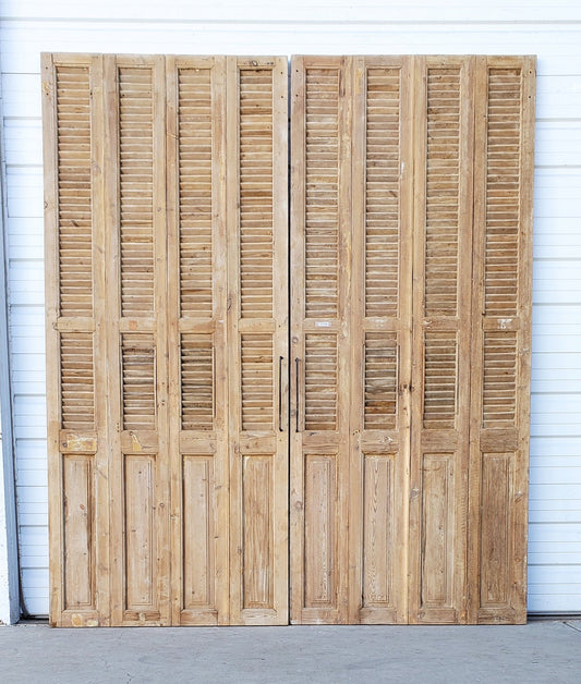 Pair of Large Wood Shutter Style Doors