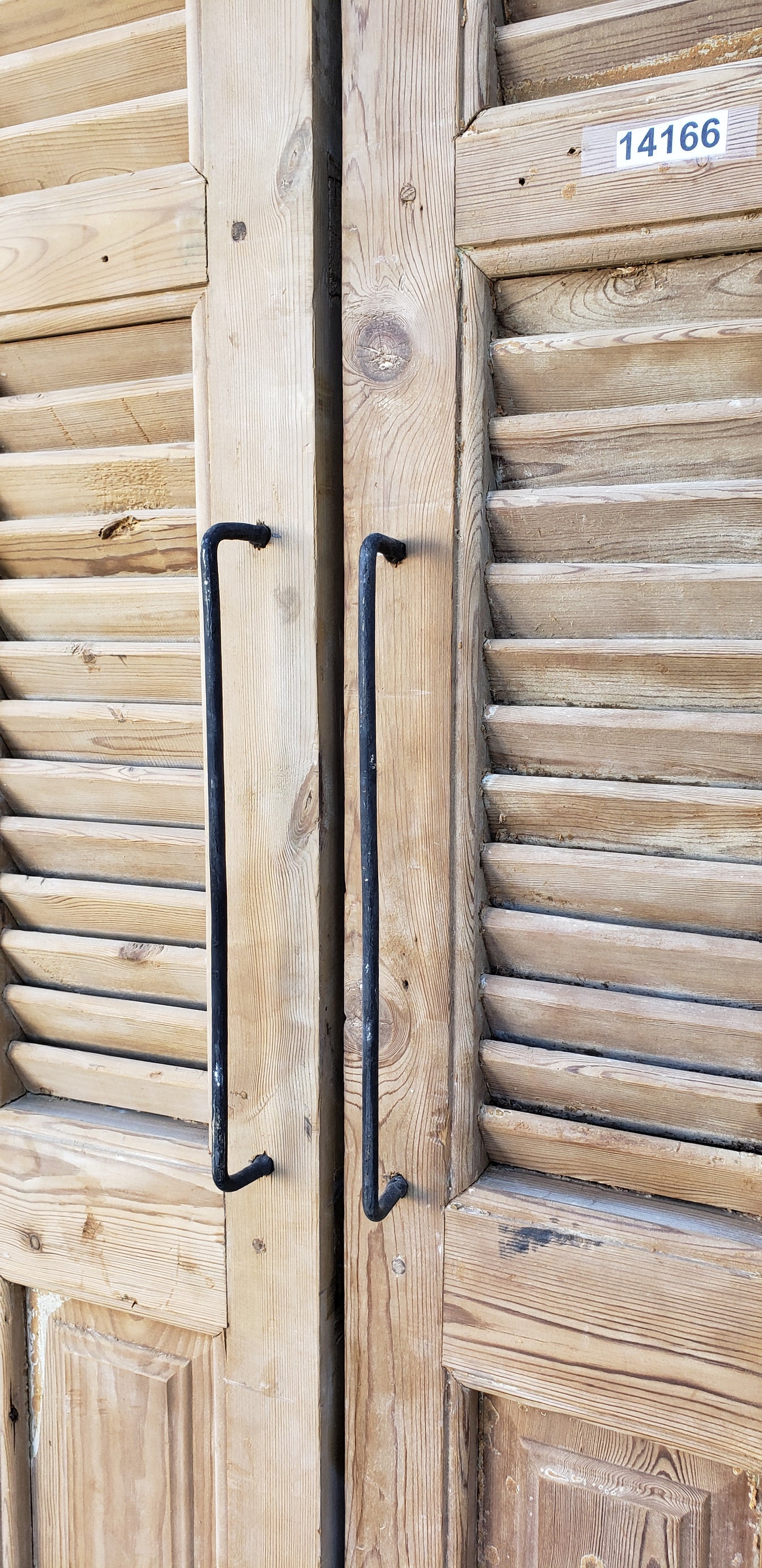 Pair of Large Wood Shutter Style Doors