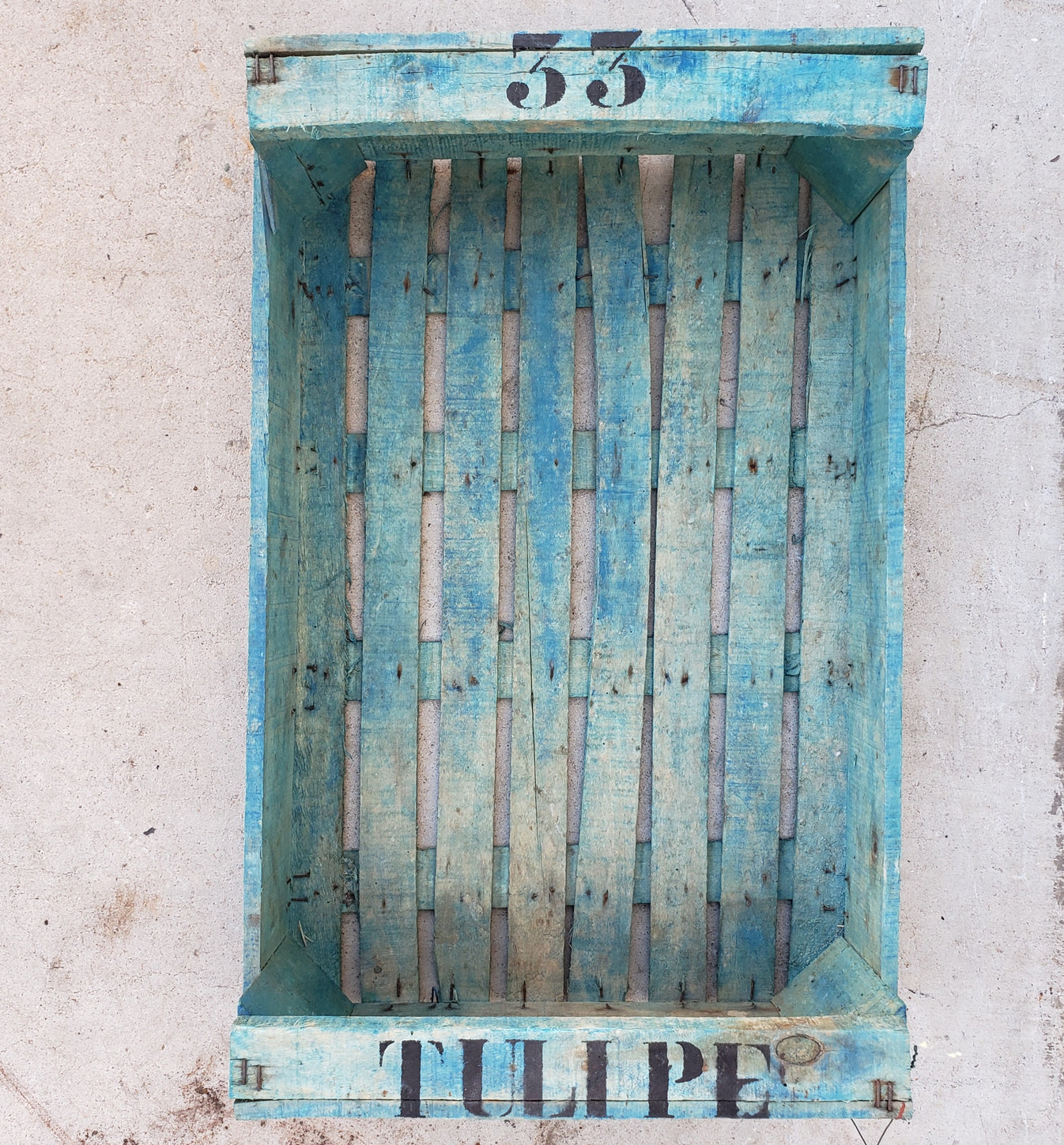 French Wooden Flower Crate