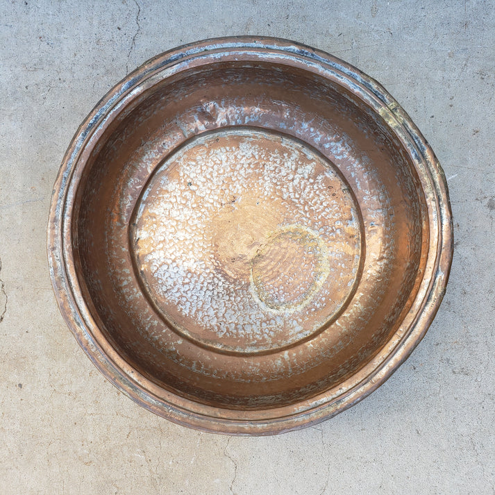 French Hammered Copper Jam Pot