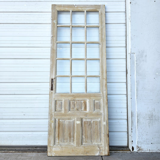 Single Washed Wood Door w/15 Lites