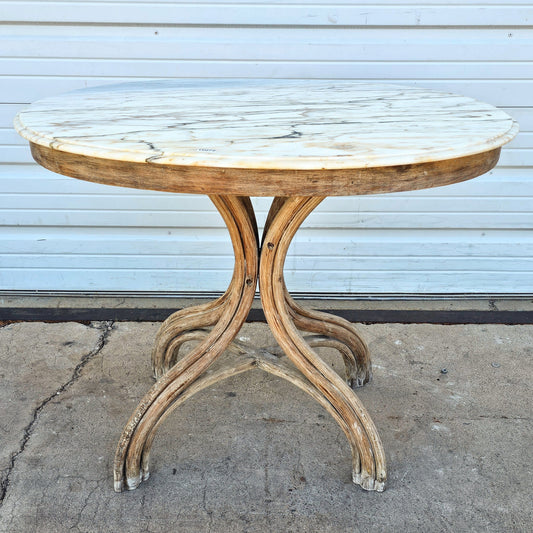 Bentwood Table with Marble Top